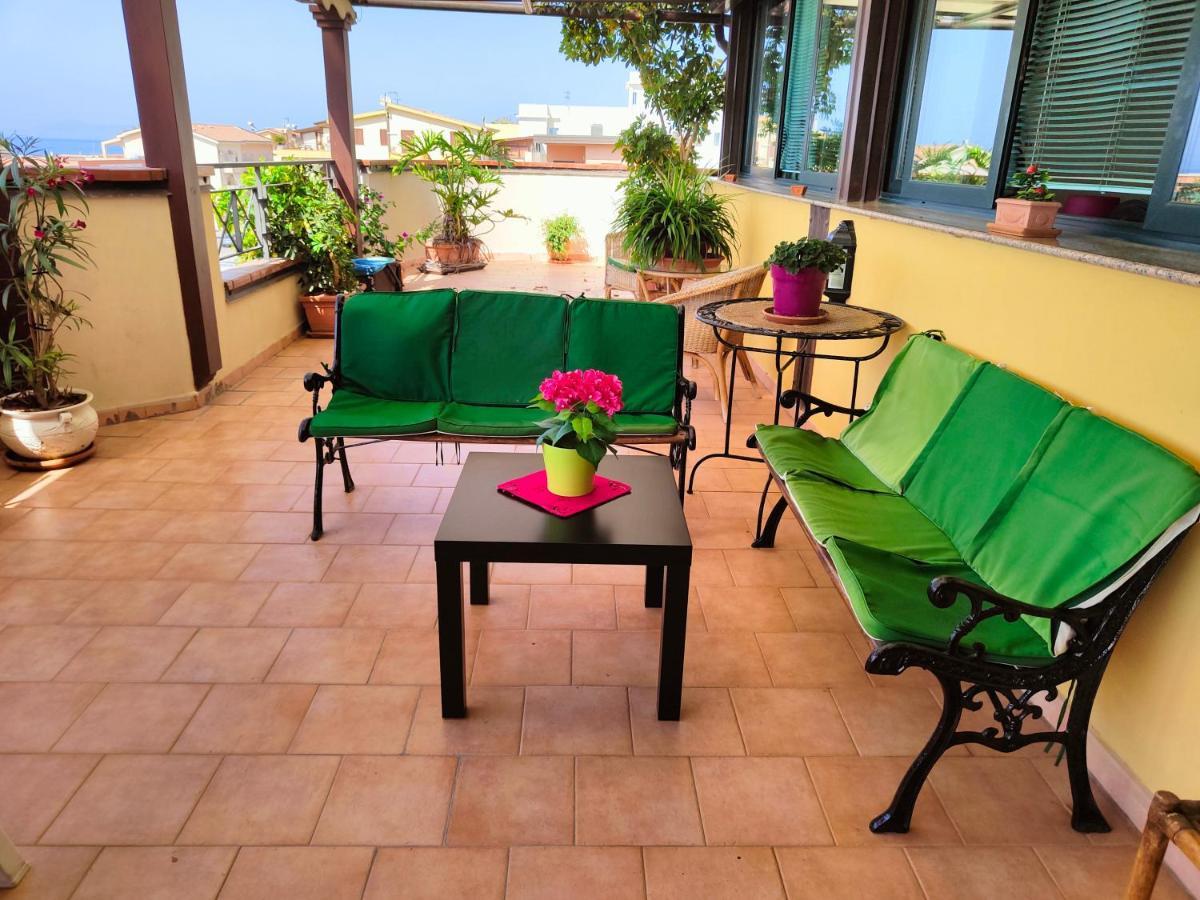 "Appartamento Del Mare Gliaca" Con Vista Isole Eolie,Ampia Terrazza,Wifi E Parcheggio Privato Gratuito Piraino Exterior photo